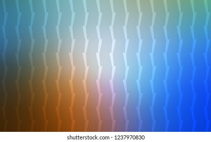 Light Blue, Yellow vector cover with stright stripes. Shining colored illustration with sharp stripes. Template for your beautiful backgrounds.