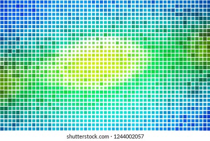 Light Blue, Yellow vector cover in polygonal style. Decorative design in abstract style with rectangles. The template can be used as a background.