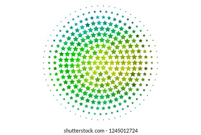 Light Blue, Yellow vector cover with small and big stars. Shining colored illustration with stars. Smart design for your business advert.