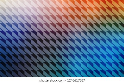 Light Blue, Yellow vector cover with stright stripes. Glitter abstract illustration with colorful sticks. Template for your beautiful backgrounds.