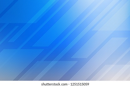 Light Blue, Yellow vector cover with stright stripes. Modern geometrical abstract illustration with Lines. Smart design for your business advert.