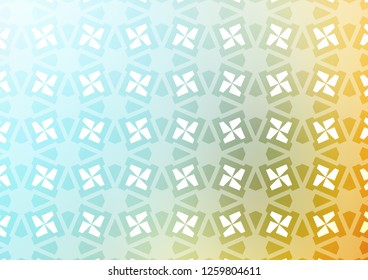 Light Blue, Yellow vector cover in triangles, cubes. Decorative design in abstract style with lines, cubes. Smart design for your business advert.