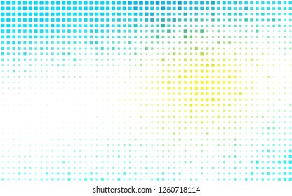 Light Blue, Yellow vector cover in polygonal style. Beautiful illustration with rectangles and squares. The template can be used as a background.
