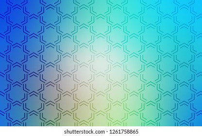 Light Blue, Yellow vector cover with stright stripes. Blurred decorative design in simple style with lines. Template for your beautiful backgrounds.