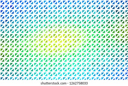 Light Blue, Yellow vector cover in polygonal style. Triangles on abstract background with colorful gradient. Pattern for commercials.