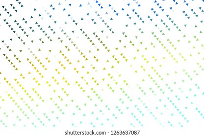 Light Blue, Yellow vector cover in polygonal style. Decorative design in abstract style with triangles. Pattern can be used for websites.