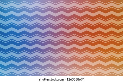 Light Blue, Yellow vector cover with stright stripes. Shining colored illustration with sharp stripes. Template for your beautiful backgrounds.