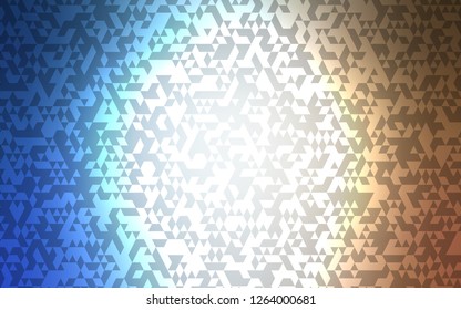 Light Blue, Yellow vector cover in polygonal style. Modern abstract illustration with colorful triangles. Modern template for your landing page.