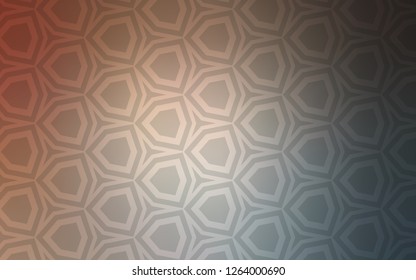 Light Blue, Yellow vector cover with set of hexagons. Colorful hexagons on blur backdrop. Pattern for texture of wallpapers.