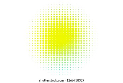 Light Blue, Yellow vector cover with spots. Beautiful colored illustration with blurred circles in nature style. Template for your brand book.