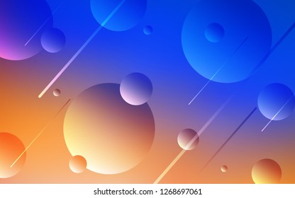 Light Blue, Yellow vector cover with spots. Blurred bubbles on abstract background with colorful gradient. New design for ad, poster, banner of your website.