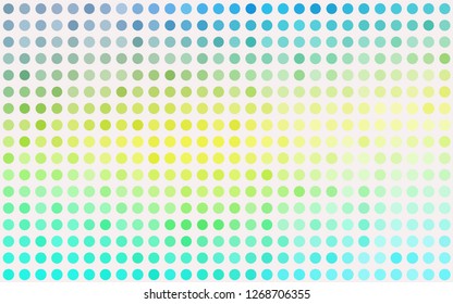 Light Blue, Yellow vector cover with spots. Modern abstract illustration with colorful water drops. Design for business adverts.
