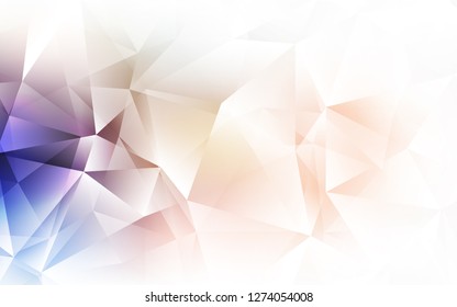 Light Blue, Yellow vector cover in polygonal style. Glitter abstract illustration with triangular shapes. Pattern for commercials.