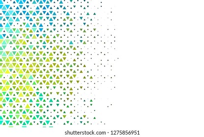 Light Blue, Yellow vector cover in polygonal style. Modern abstract illustration with colorful triangles. Template for wallpapers.