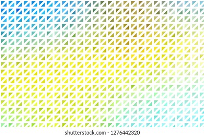 Light Blue, Yellow vector cover in polygonal style. Glitter abstract illustration with triangular shapes. Pattern for commercials.