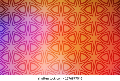 Light Blue, Yellow vector cover with small and big stars. Modern geometrical abstract illustration with stars. Template for sell phone backgrounds.