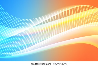 Light Blue, Yellow vector cover with spots, lines. Decorative design in abstract style with triangle structure. Pattern for design of fabric, wallpapers.