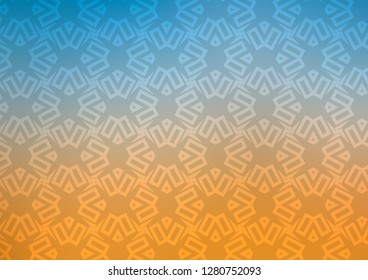 Light Blue, Yellow vector cover in triangles, cubes. Abstract gradient illustration with triangles, cubes. Pattern for commercials.