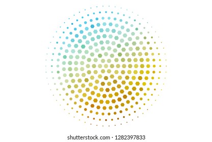 Light Blue, Yellow vector cover with set of hexagons. White background with colorful hexagons. Beautiful design for your business advert.