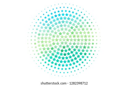Light Blue, Yellow vector cover with small and big stars. Stars on blurred abstract background with gradient. The pattern can be used for new year ad, booklets.