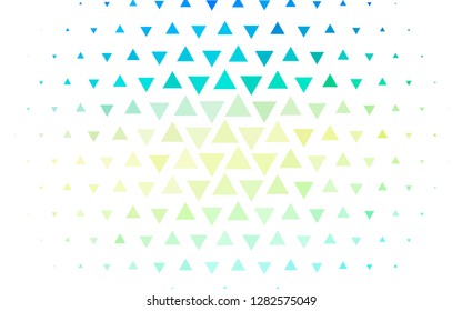 Light Blue, Yellow vector cover in polygonal style. Illustration with set of colorful triangles. Pattern can be used for websites.