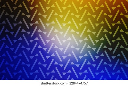 Light Blue, Yellow vector cover with polygonal style. Glitter abstract illustration with triangular shapes. Pattern for commercials.