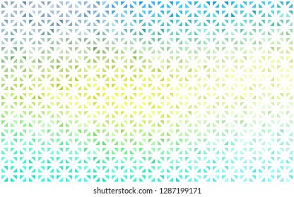 Light Blue, Yellow vector cover in polygonal style. Glitter abstract illustration with triangular shapes. Pattern for commercials.