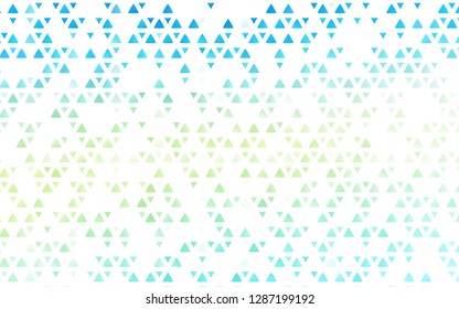 Light Blue, Yellow vector cover in polygonal style. Glitter abstract illustration with triangular shapes. Pattern can be used for websites.