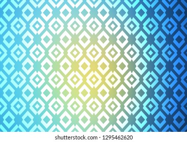 Light Blue, Yellow vector cover in polygonal style. Glitter abstract illustration with rectangular shapes. The template can be used as a background.