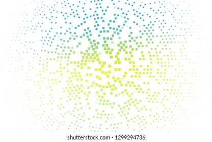Light Blue, Yellow vector cover in polygonal style. Beautiful illustration with rectangles and squares. Modern template for your landing page.