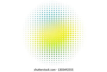 Light Blue, Yellow vector cover with spots. Glitter abstract illustration with blurred drops of rain. Template for your brand book.