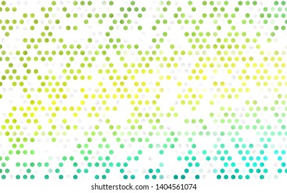 Light Blue, Yellow vector cover with set of hexagons. Abstract illustration with colorful hexagons. New template for your brand book.