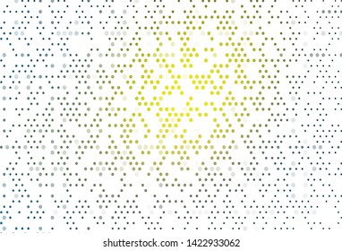 Light Blue, Yellow vector cover with spots. Abstract illustration with colored bubbles in nature style. Template for your brand book.