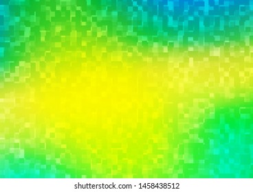 Light Blue, Yellow vector cover in polygonal style. Beautiful illustration with rectangles and squares. Modern template for your landing page.