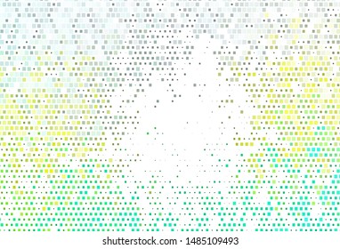 Light Blue, Yellow vector cover in polygonal style. Beautiful illustration with rectangles and squares. Modern template for your landing page.