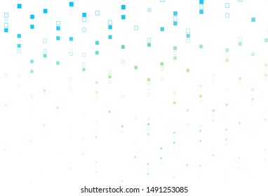 Light Blue, Yellow vector cover with polygonal style. Glitter abstract illustration with rectangular shapes. Background for cell phones.
