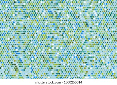Light Blue, Yellow vector cover with spots. Beautiful colored illustration with blurred circles in nature style. Completely new template for your brand book.