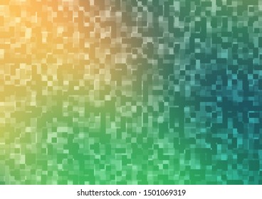 Light Blue, Yellow vector cover in polygonal style. Decorative design in abstract style with rectangles. The template can be used as a background.