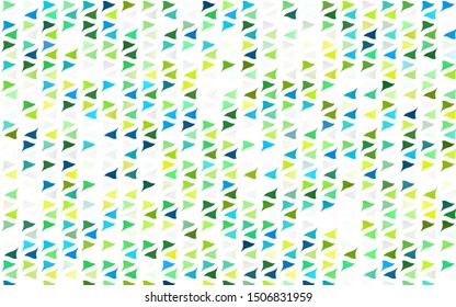 Light Blue, Yellow vector cover in polygonal style. Abstract gradient illustration with triangles. Modern template for your landing page.