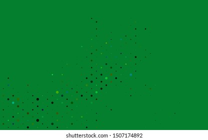 Light Blue, Yellow vector cover with spots. Blurred bubbles on abstract background with colorful gradient. Pattern for ads, leaflets.