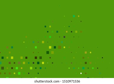 Light Blue, Yellow vector cover in polygonal style. Illustration with set of colorful rectangles. Best design for your ad, poster, banner.