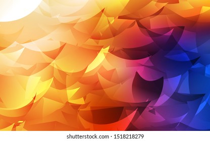 Light Blue, Yellow vector cover in polygonal style. Decorative design in abstract style with triangles. Modern template for your landing page.