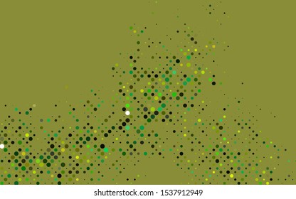 Light Blue, Yellow vector cover with spots. Illustration with set of shining colorful abstract circles. Template for your brand book.