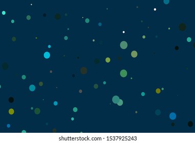 Light Blue, Yellow vector cover with spots. Beautiful colored illustration with blurred circles in nature style. Design for posters, banners.