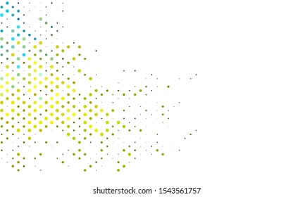 Light Blue, Yellow vector cover with spots. Abstract illustration with colored bubbles in nature style. Pattern for ads, booklets.
