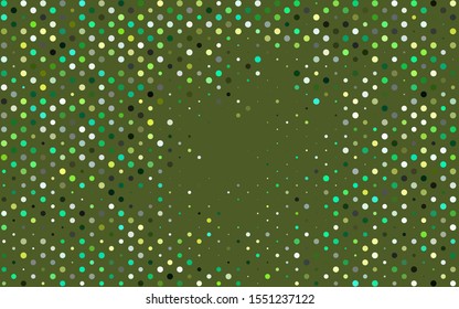 Light Blue, Yellow vector cover with spots. Blurred bubbles on abstract background with colorful gradient. Template for your brand book.