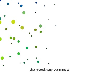 Light Blue, Yellow vector cover with spots. Blurred bubbles on abstract background with colorful gradient. Template for your brand book.
