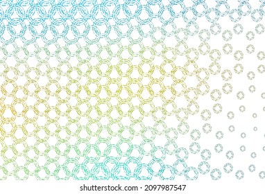 Funda vectorial amarilla azul claro con manchas. Ilustración abstracta con burbujas de colores al estilo natural. Patrón de agua, caídas de lluvia.