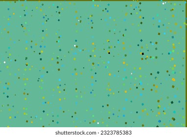Light Blue, Yellow vector cover in polygonal style with circles. Illustration with set of colorful circles, triangles, squares. Pattern can be used for websites.