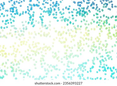 Light Blue, Yellow vector cover with spots. Abstract illustration with colored bubbles in nature style. Design for posters, banners.